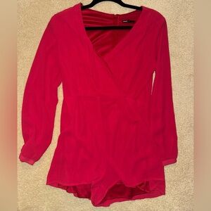 Love Culture Vibrant Red Romper